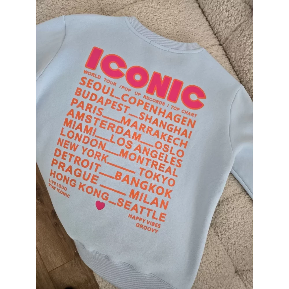 Sweat Iconic bleu ciel