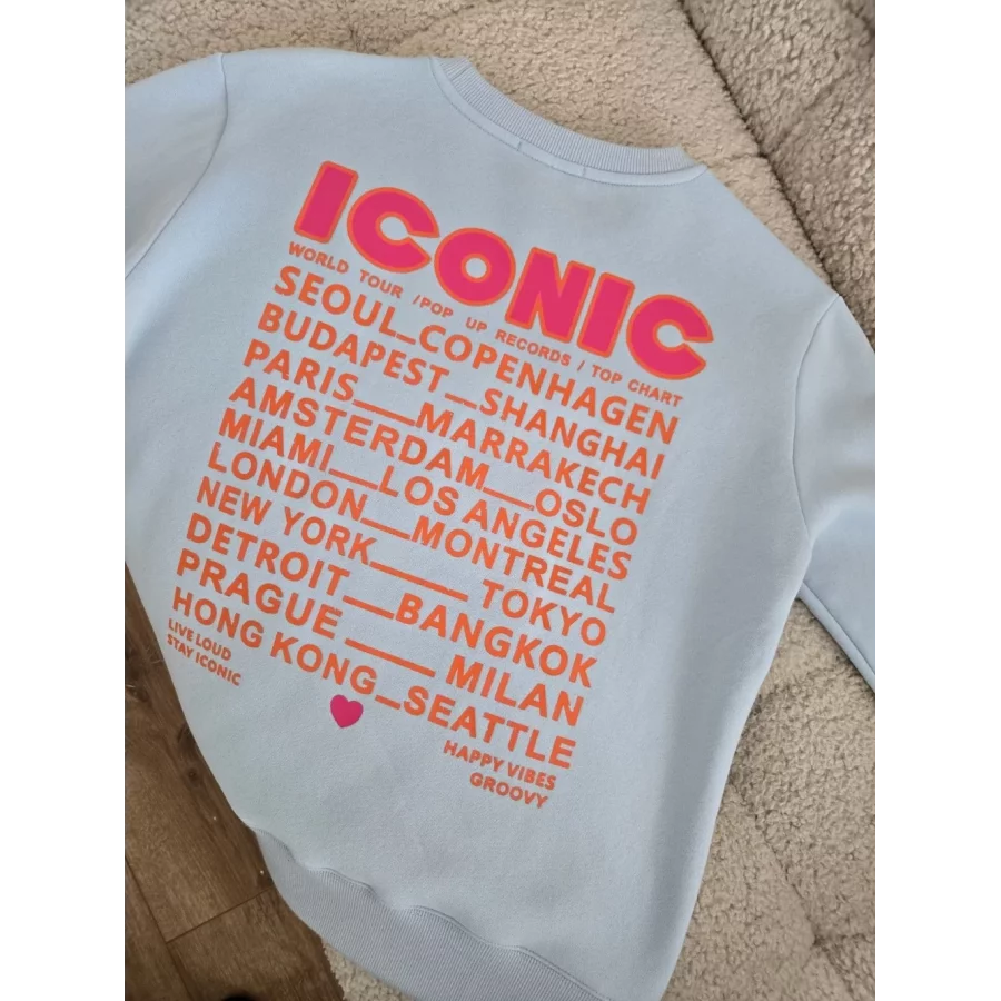 Sweat Iconic bleu ciel