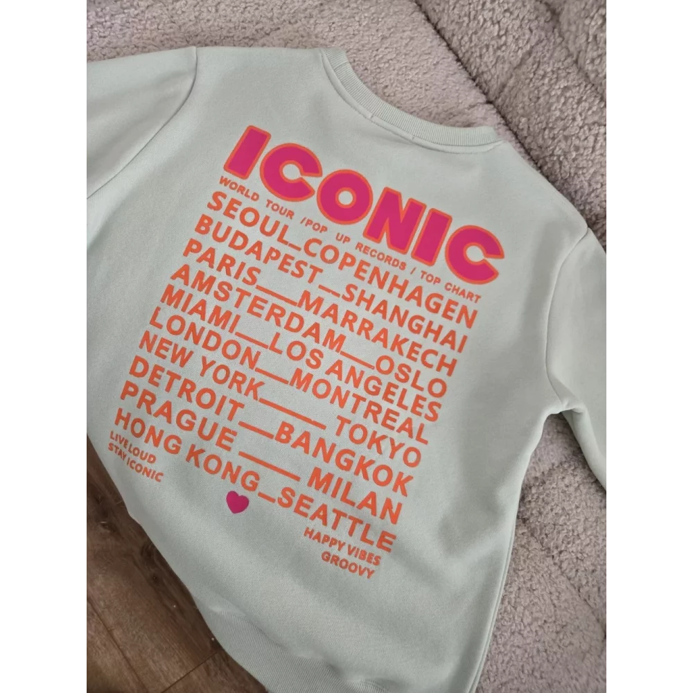 Sweat Iconic vert d'eau