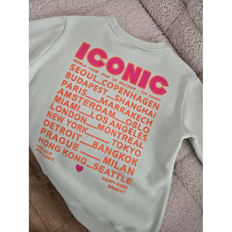 Sweat Iconic vert d'eau