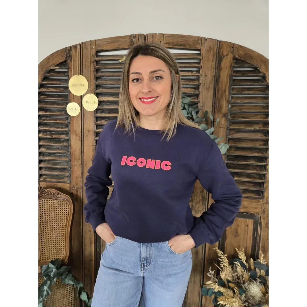 Sweat Iconic vert d'eau