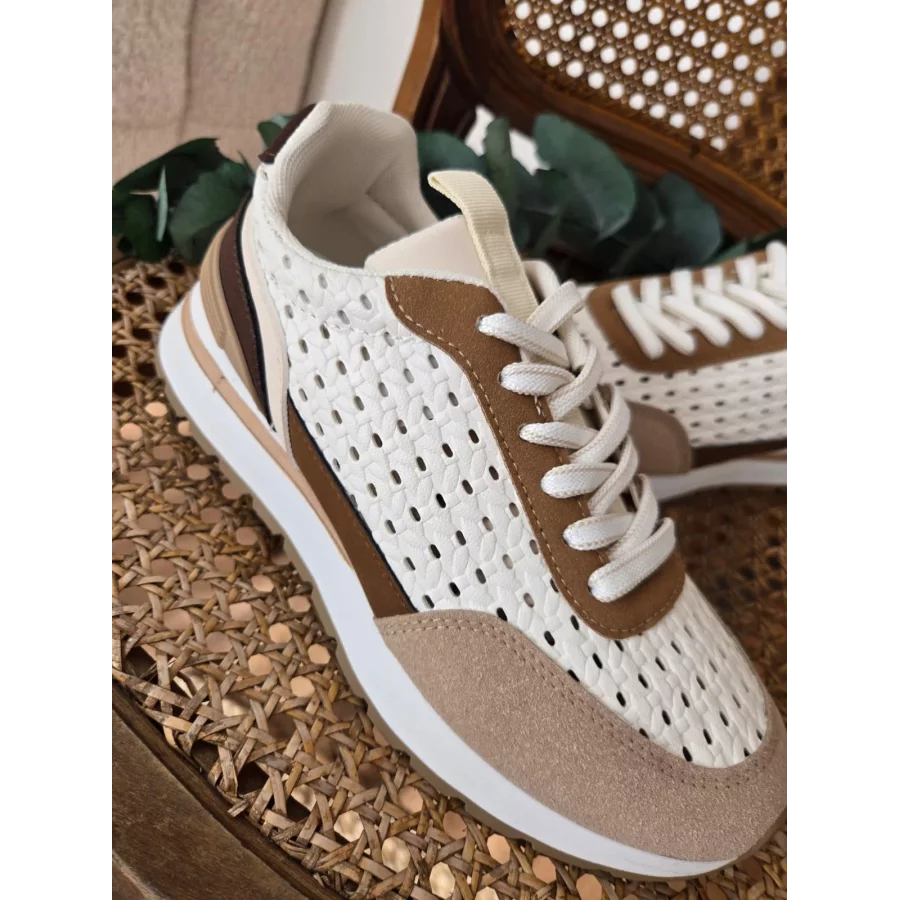 Sneakers beige naturel