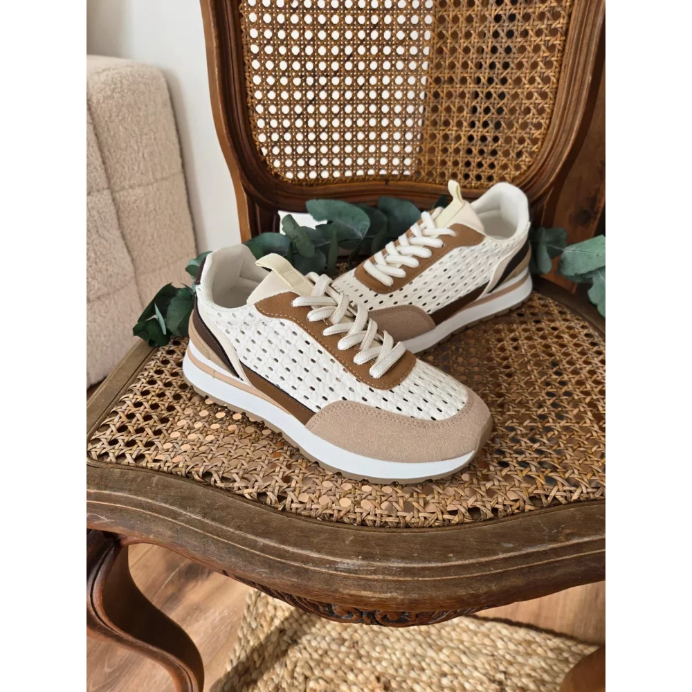 Sneakers beige naturel