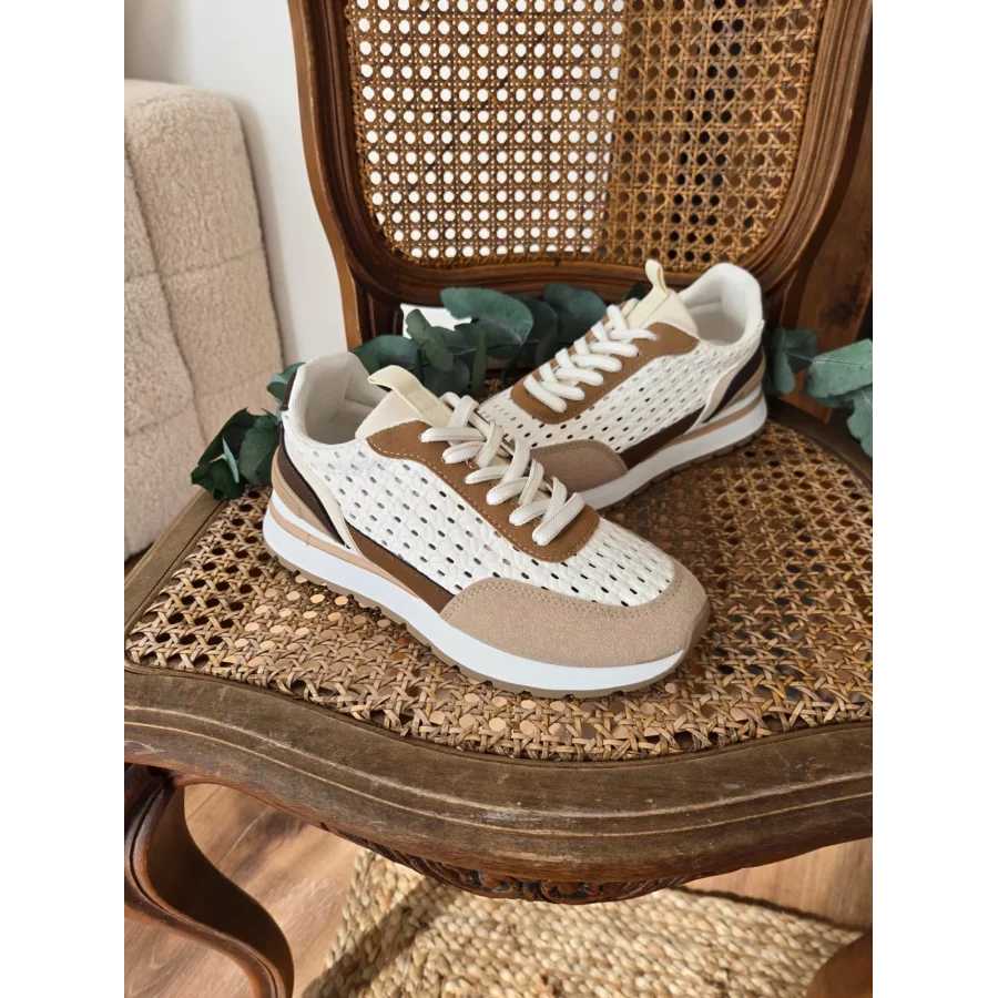 Sneakers beige naturel