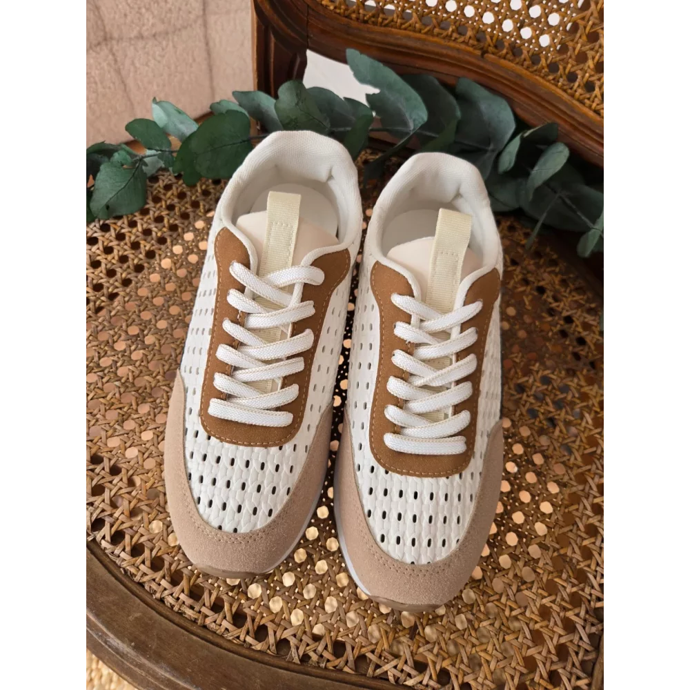Sneakers beige naturel
