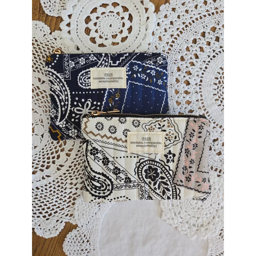 Pochette trousse tissu imprimé UNIQUE