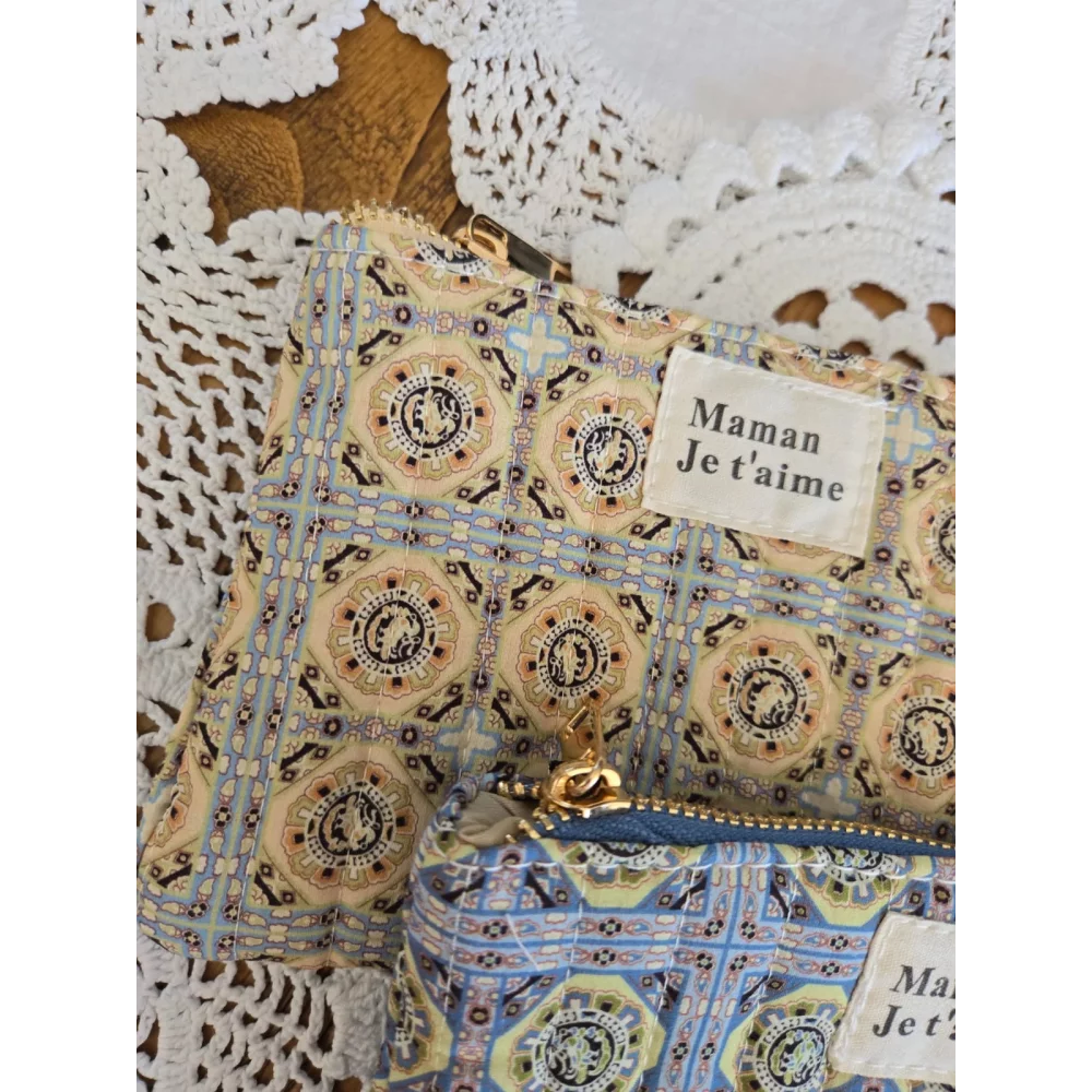 Pochette trousse tissu Maman je t'aime