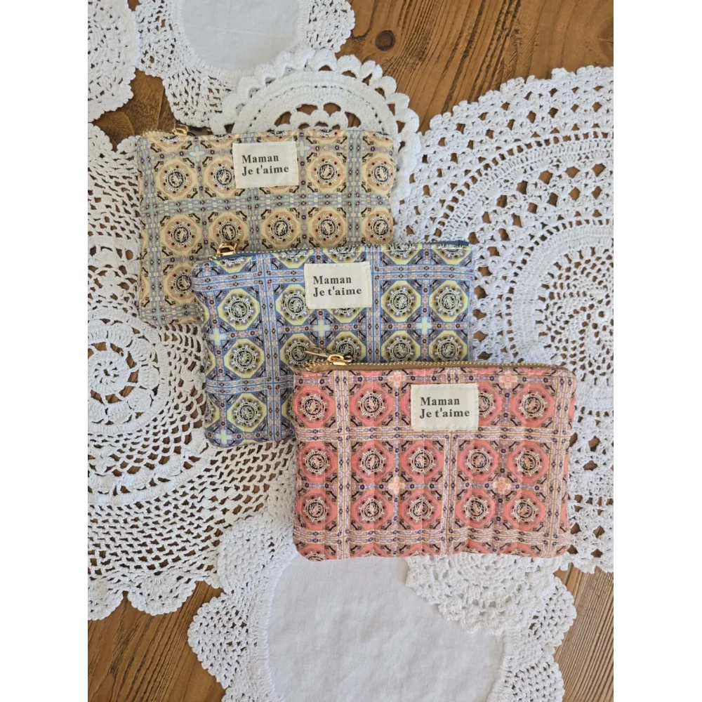 Pochette trousse tissu Maman je t'aime