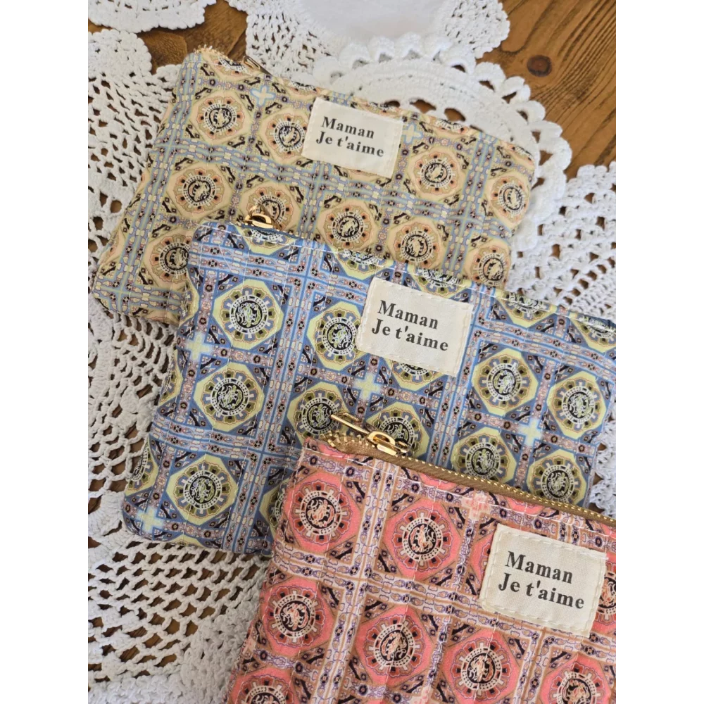 Pochette trousse tissu Maman je t'aime