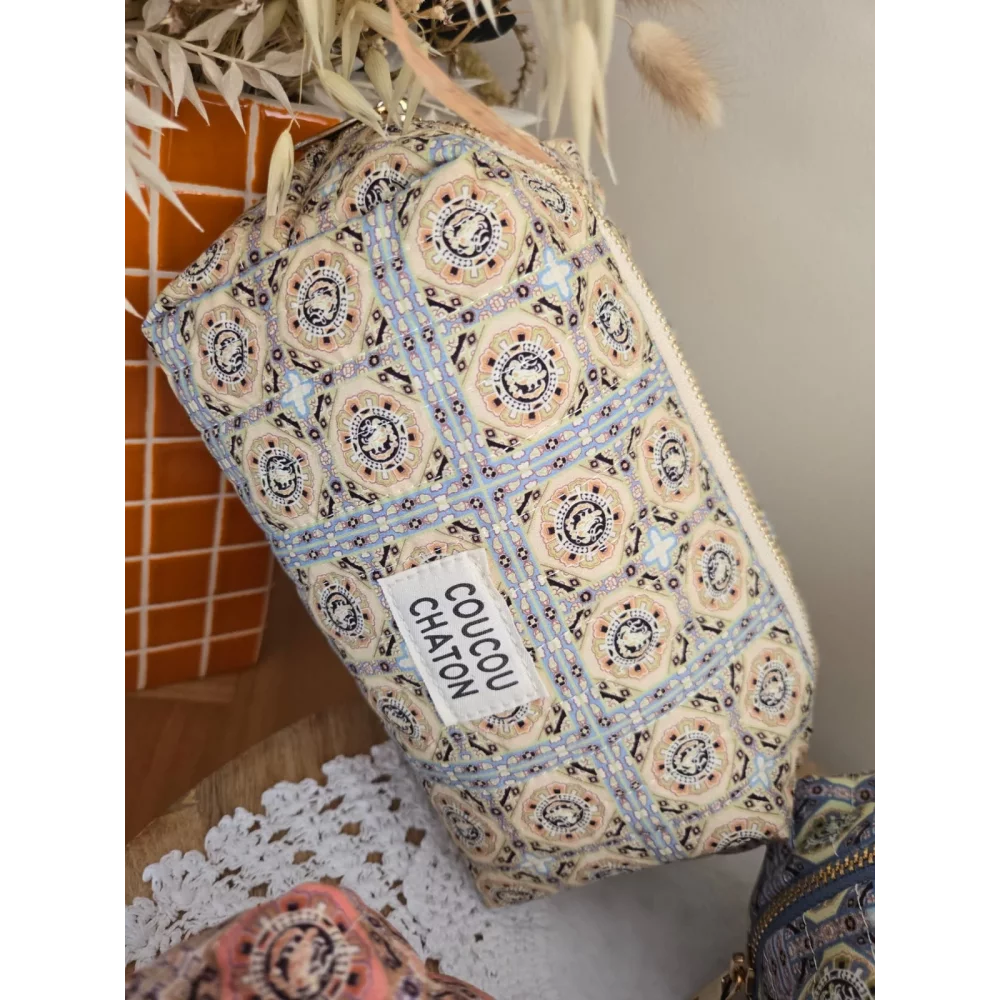 Trousse tissu imprimé Coucou Chaton