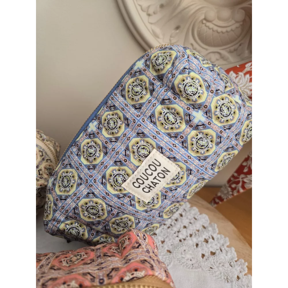 Trousse tissu imprimé Coucou Chaton