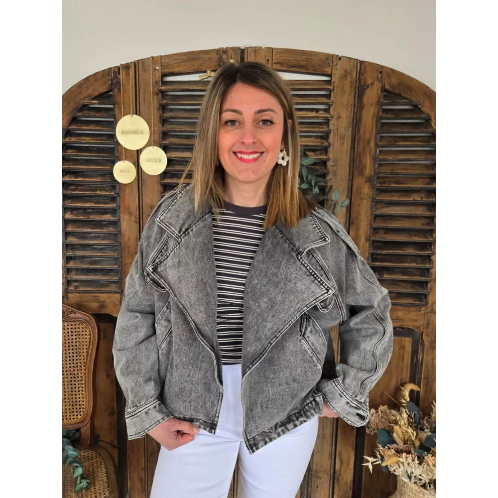 Perfecto Titouan oversize jean gris