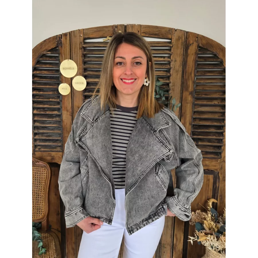 Perfecto Titouan oversize jean gris