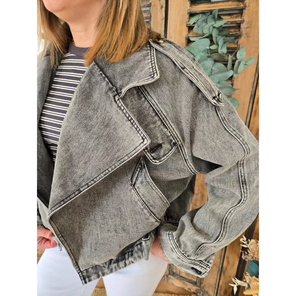 Perfecto Titouan oversize jean gris