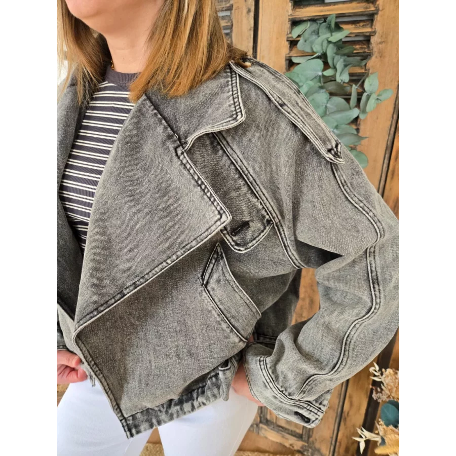 Perfecto Titouan oversize jean gris