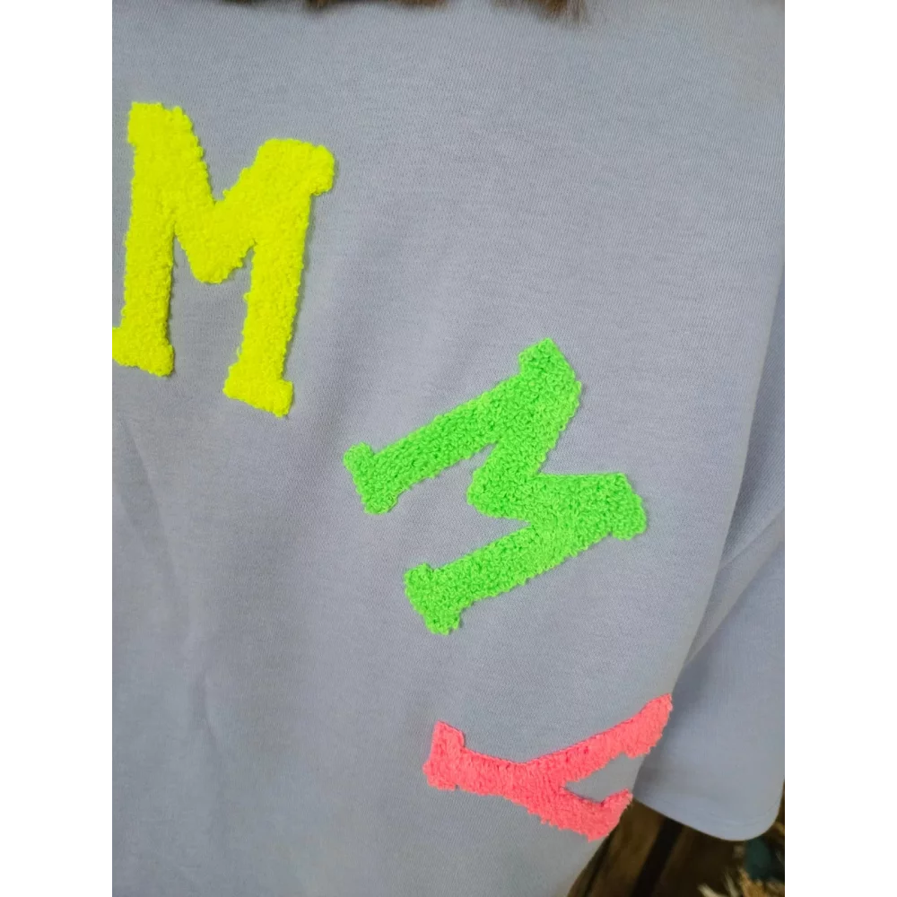 Sweat manches courtes bleu ciel Mommy dos