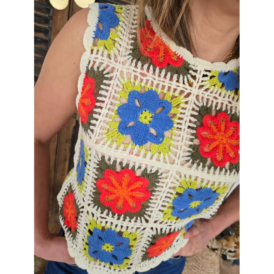 Top Jonathan crochet multicolore