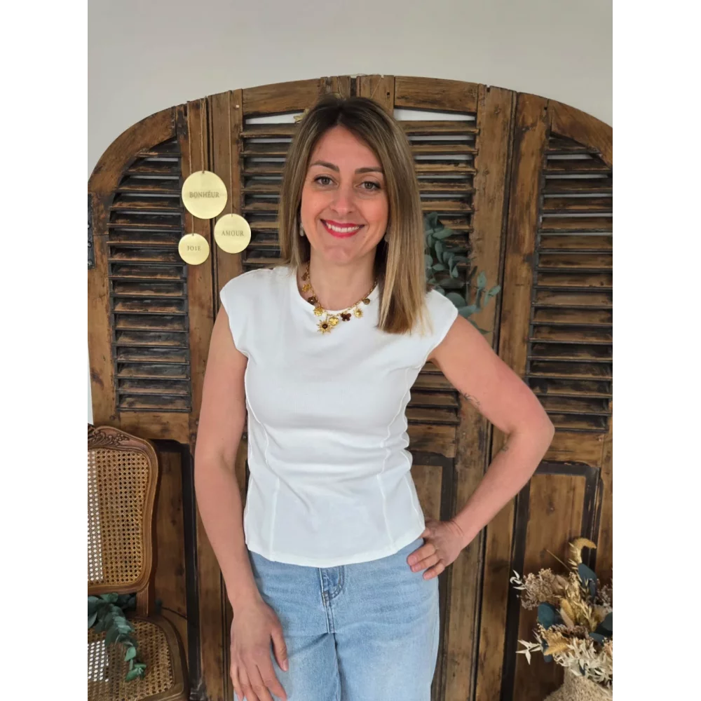 T-shirt Martial structuré blanc