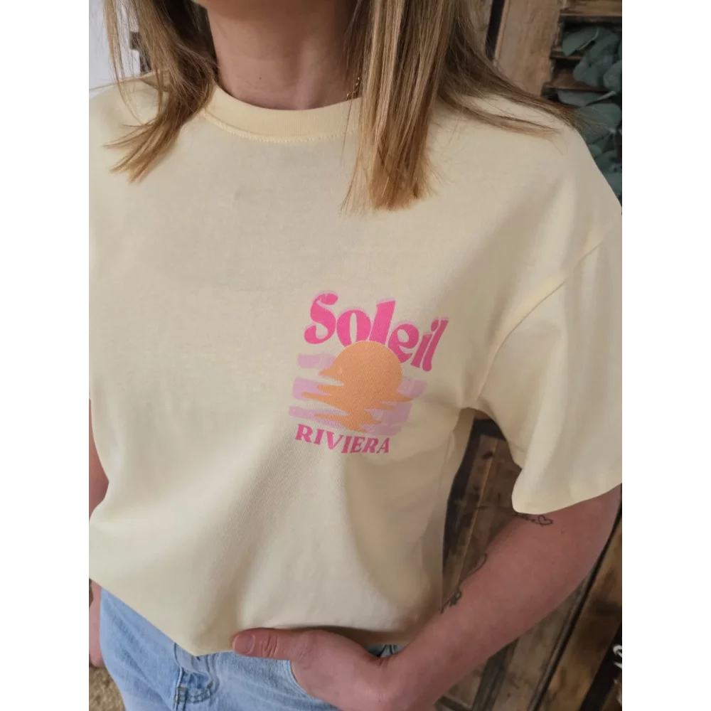 T-shirt Soleil Riviera jaune