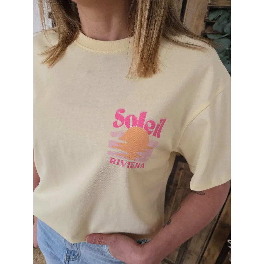 T-shirt Soleil Riviera jaune