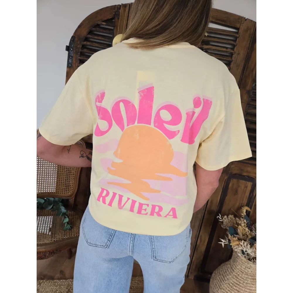 T-shirt Soleil Riviera jaune