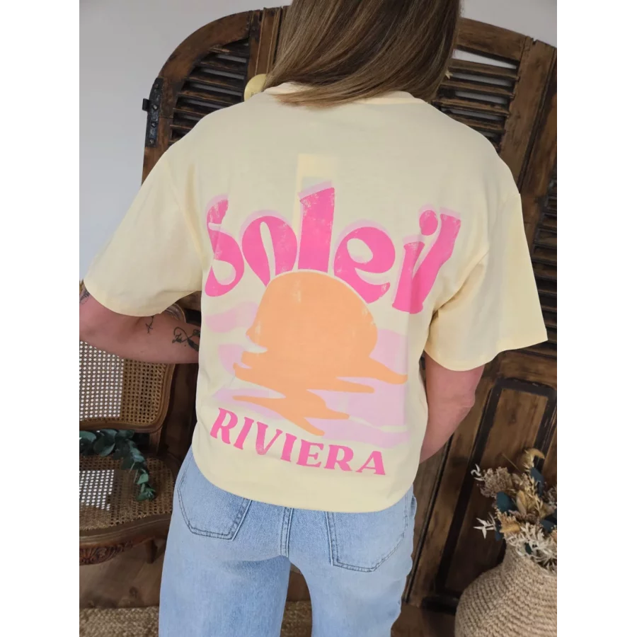 T-shirt Soleil Riviera jaune