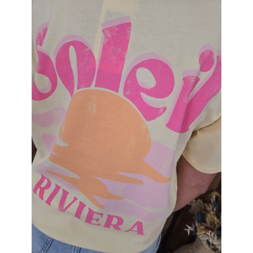 T-shirt Soleil Riviera jaune