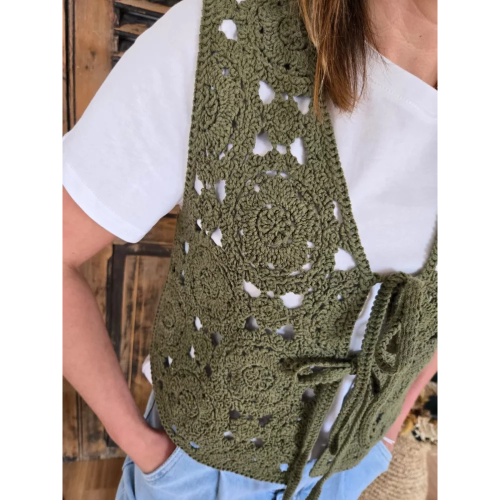 Bolero Marius crochet kaki