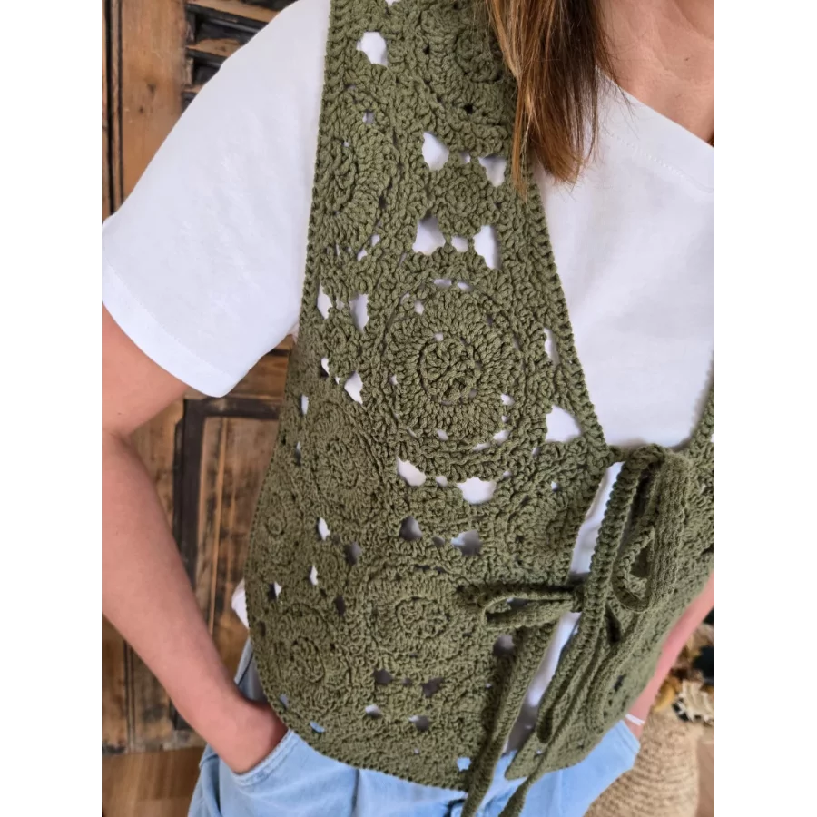 Bolero Marius crochet kaki