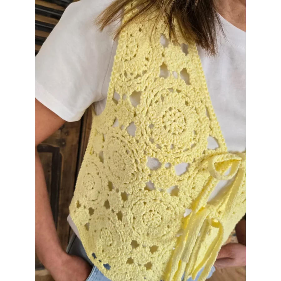 Bolero Marius crochet jaune