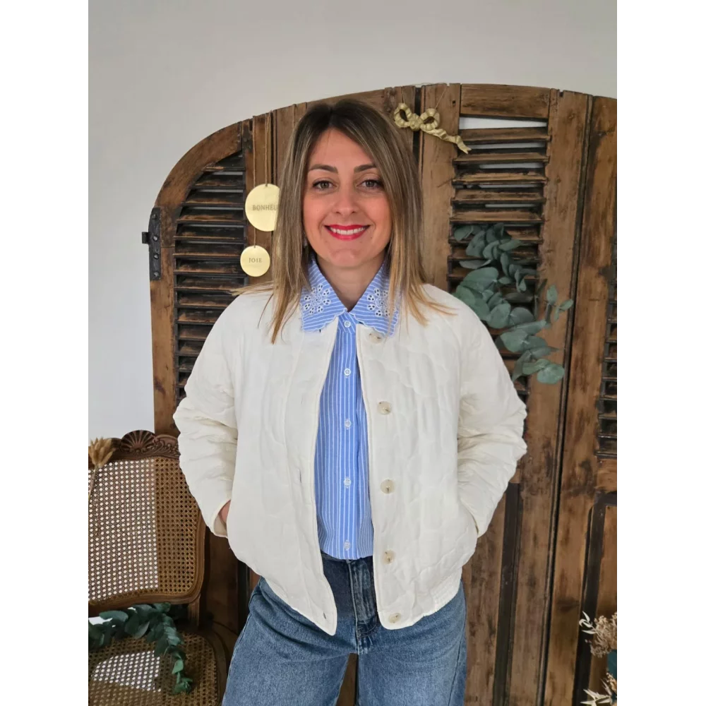 Blouson Lucy matelassé ecru