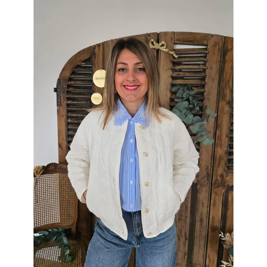 Blouson Lucy matelassé ecru