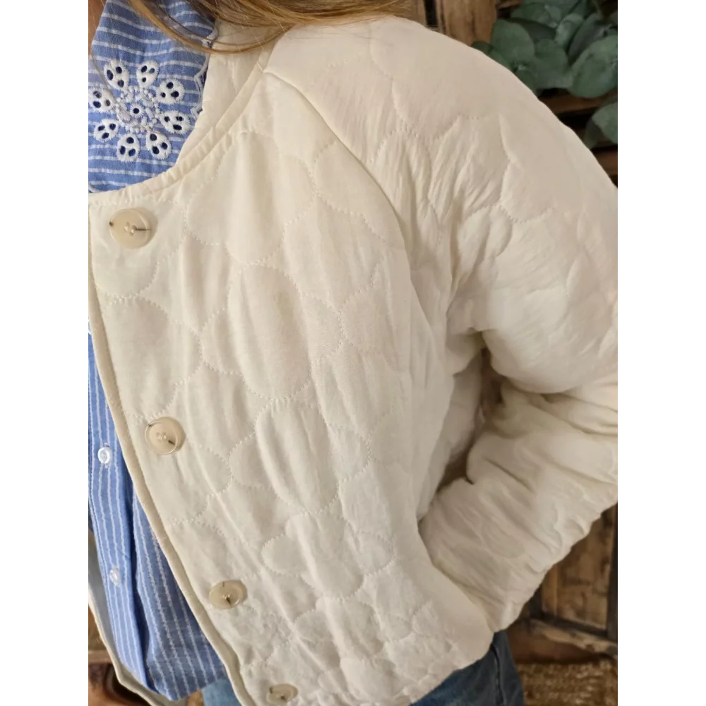 Blouson Lucy matelassé ecru