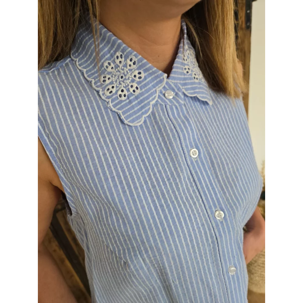 Chemise Lyna rayée bleu