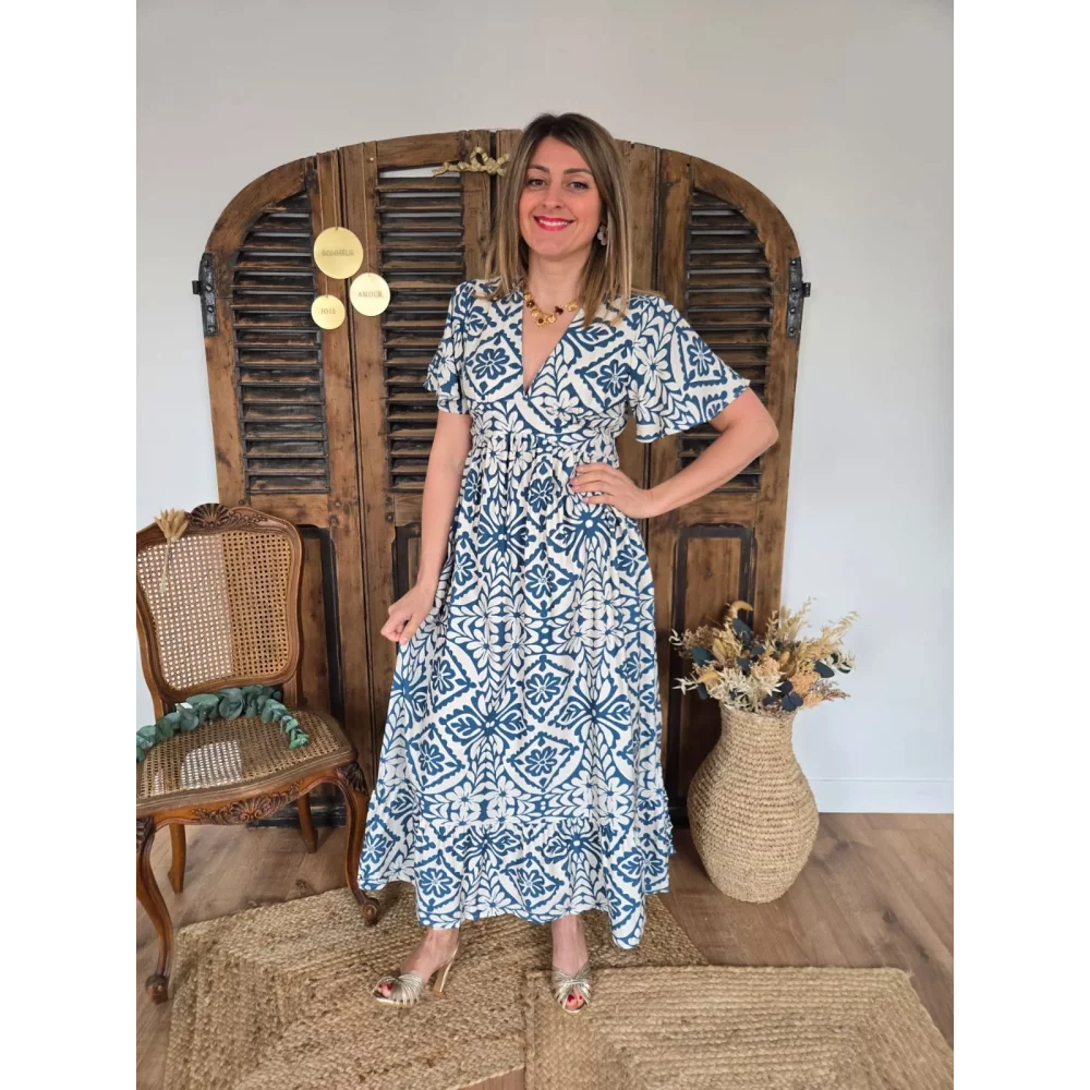 Robe Line longue bleu