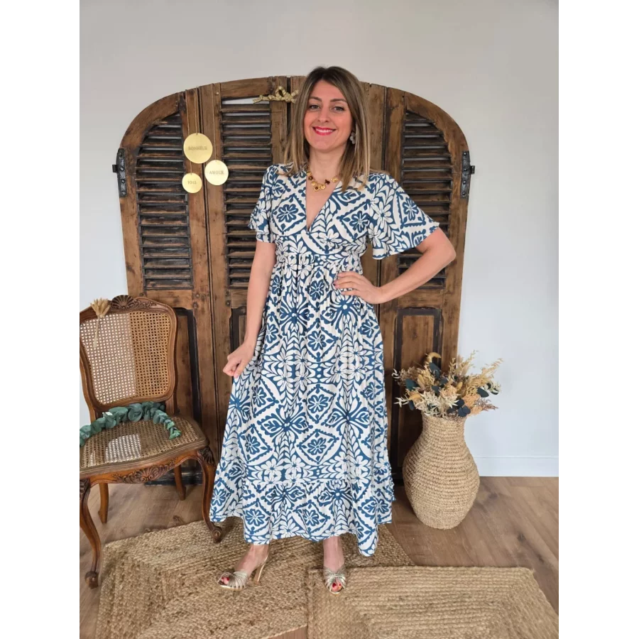 Robe Line longue bleu