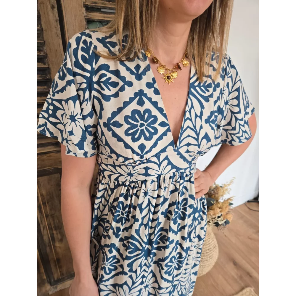 Robe Line longue bleu