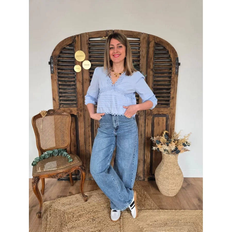 Jean balloon / barrel John bleu jean