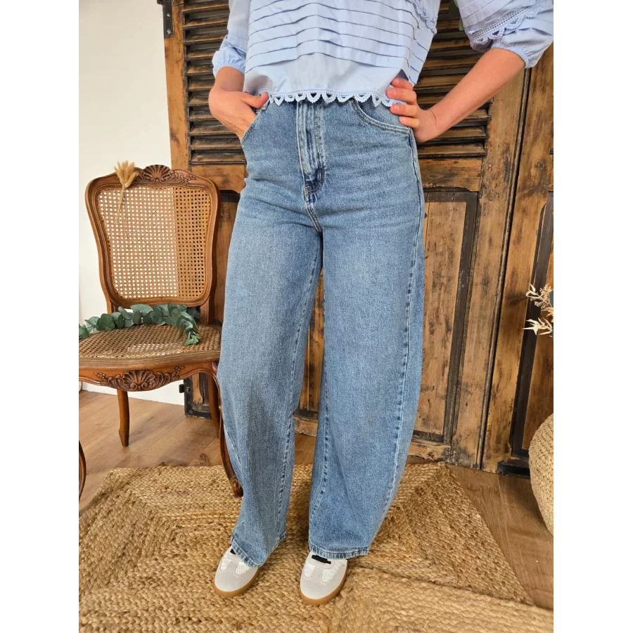 Jean balloon / barrel John bleu jean