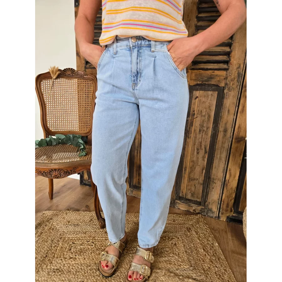 Jean Balloon / Barrel bleu delavé