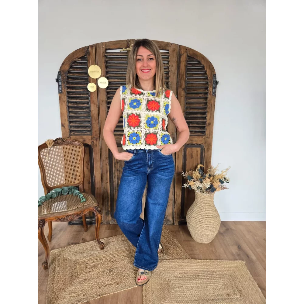 Jean wideleg Stan bleu stone