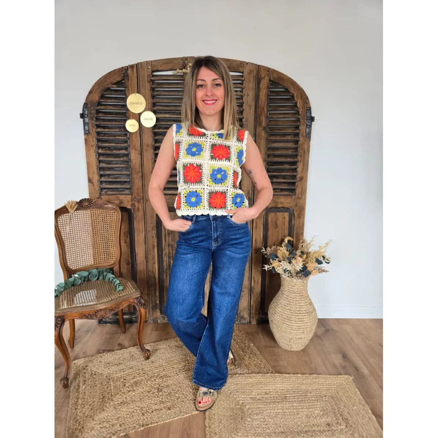 Jean wideleg Stan bleu stone