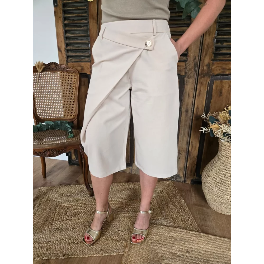 Bermuda Stephane tailleur beige