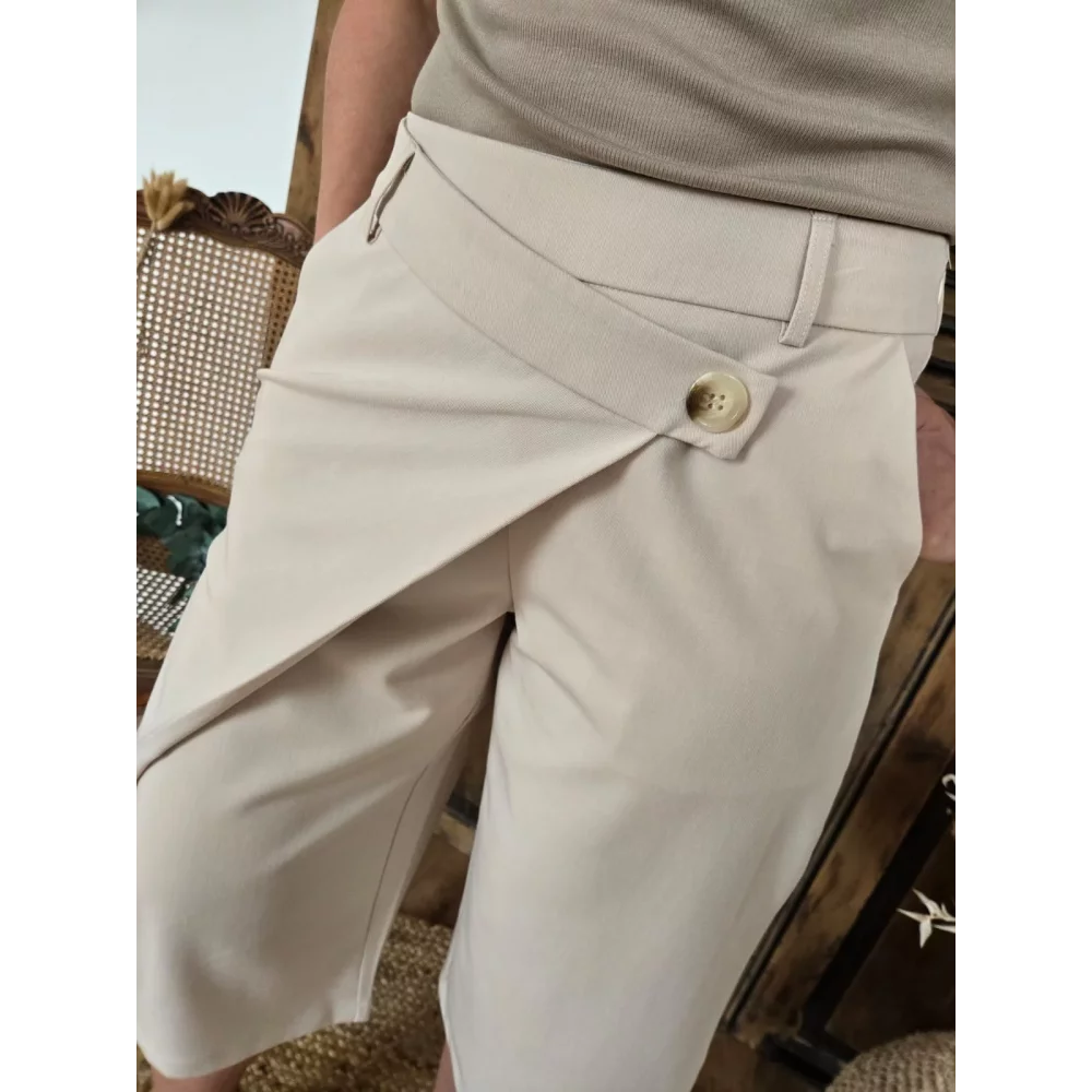 Bermuda Stephane tailleur beige
