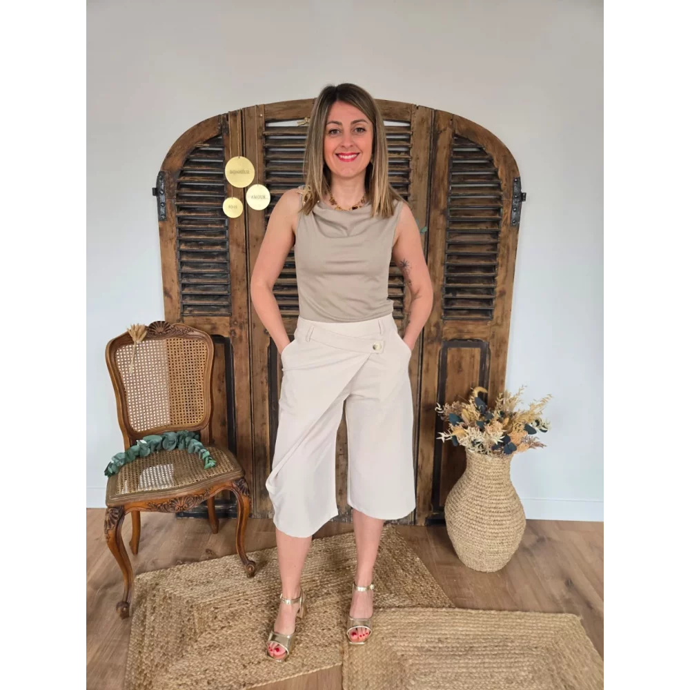 Bermuda Stephane tailleur beige