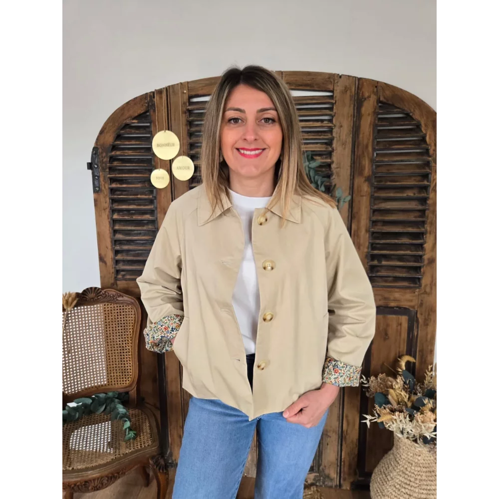 Veste Laurie doublure fleurs