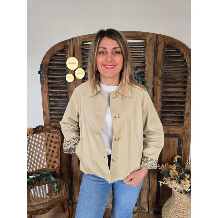 Veste Laurie doublure fleurs