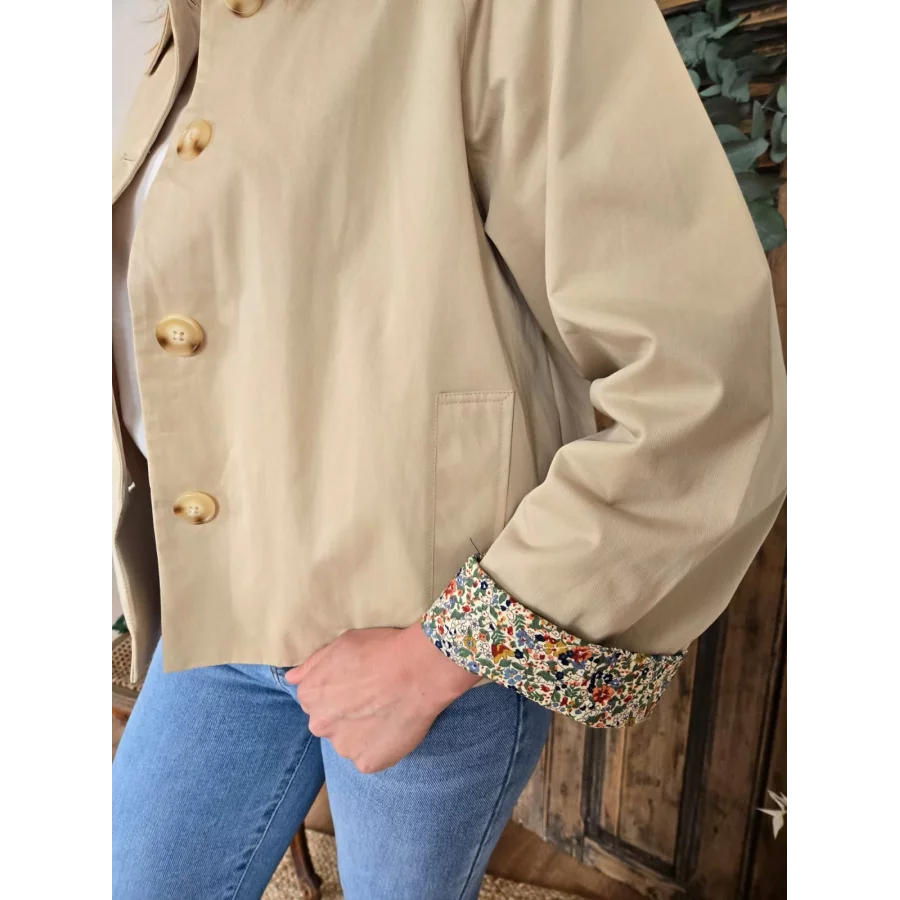 Veste Laurie doublure fleurs