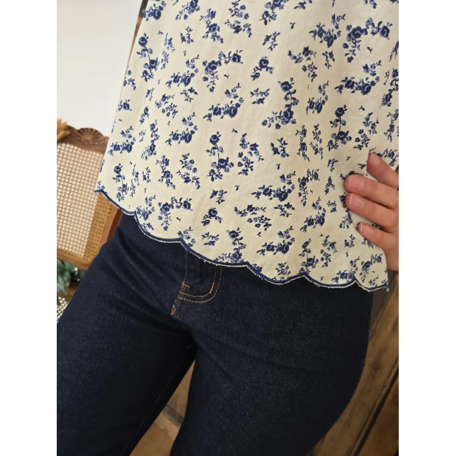Top Geraud fleurs bleu
