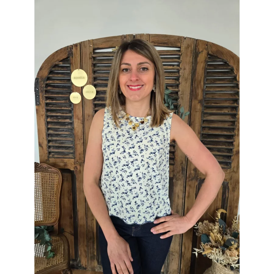 Top Geraud fleurs bleu